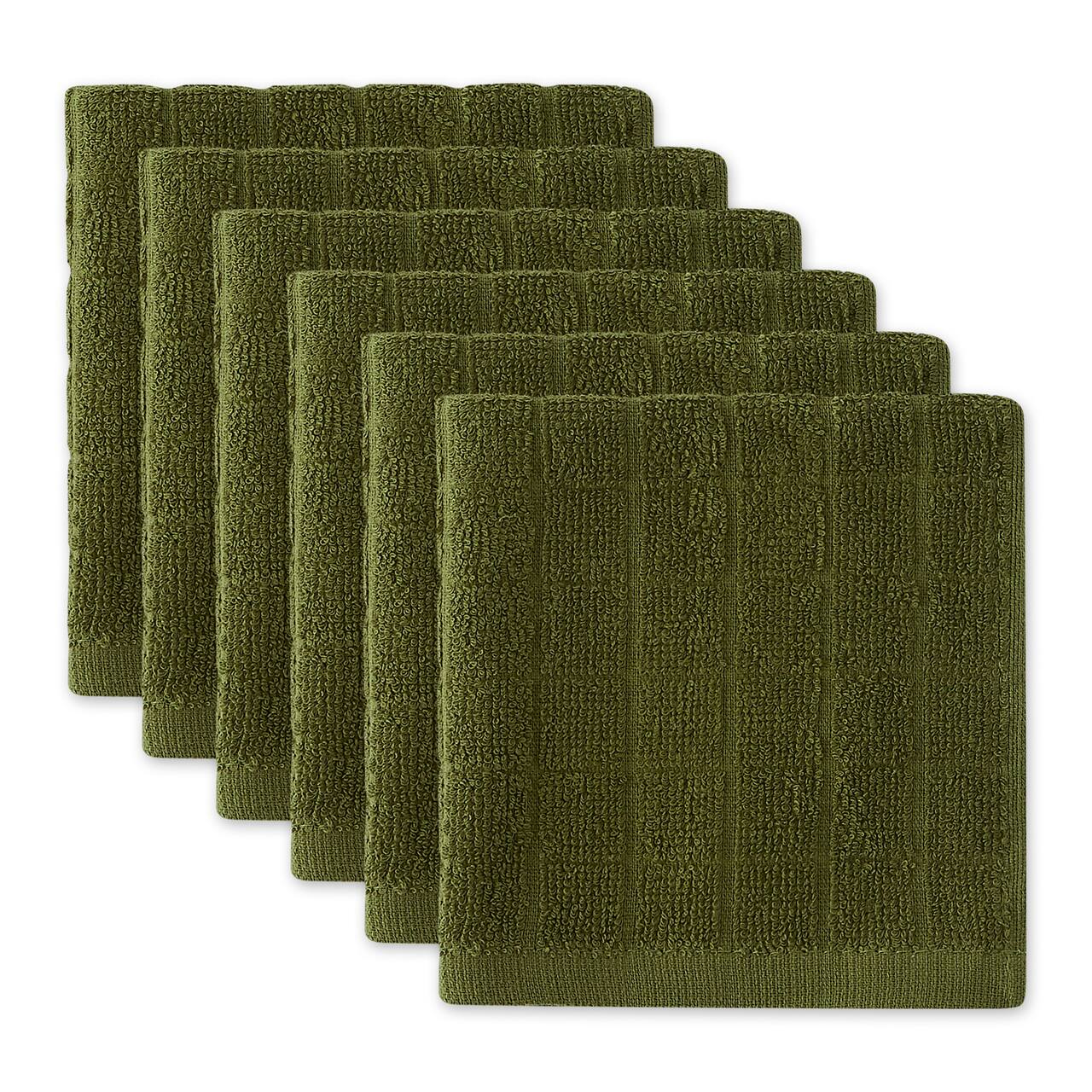 DII® Solid Windowpane Terry Dishcloth Set